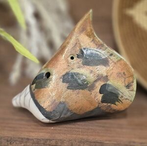 Vintage Ocarina Spirit Vessel - Spirit Ocarina Folk Art Pottery